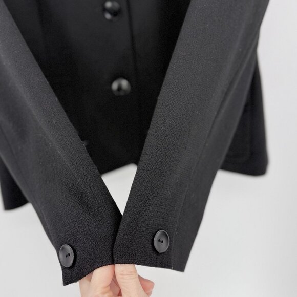 Talbots Black Wool Blazer Three Button  Jacket Sz 6 Career Professional USA - Picture 5 of 10